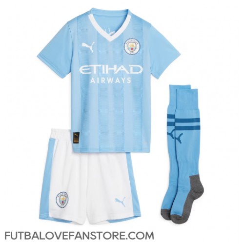 Manchester City Jack Grealish #10 Domáci Detský futbalový dres 2023-24 Krátky Rukáv (+ trenírky)